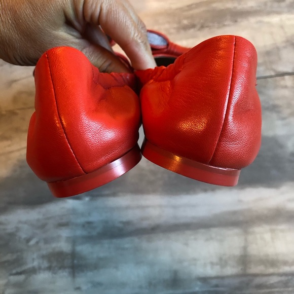 Tory Burch Divine Bow Driver Samba Orange flat ballet shoe size 7.5 - Picture 7 of 8